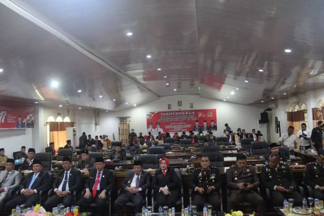 DPRD PALI Gelar Rapat Paripurna dalam Rangka HUT ke-77 RI