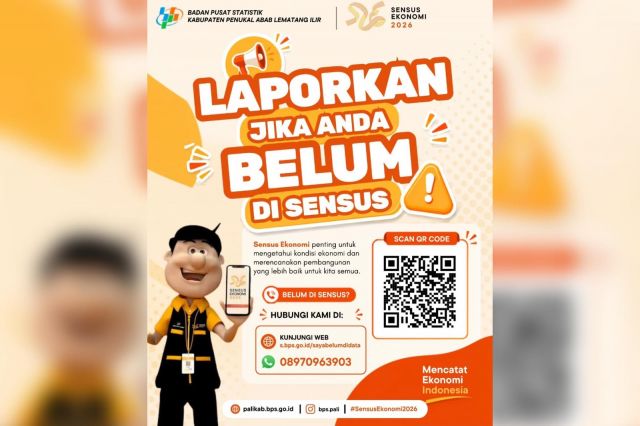 BPS PALI Imbau Pelaku Usaha yang Belum Tercatat Segera Laporkan Diri untuk Sensus Ekonomi 2026
