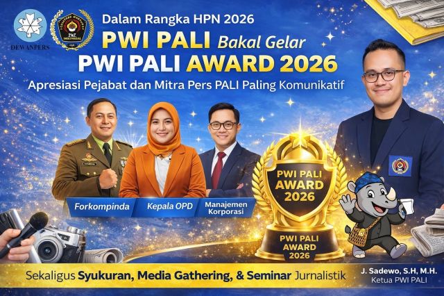 Dalam Rangka HPN 2026, PWI PALI Bakal Beri Penghargaan Pejabat dan Mitra Pers Paling Komunikatif