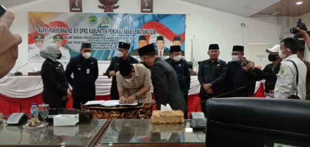 DPRD dan Pemkab PALI Sepakati KUA PPAS Tahun 2022