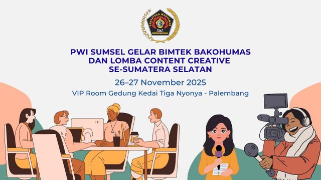 PWI Sumsel Gelar Bimtek Bakohumas dan Lomba Content Creative se-Sumatera Selatan